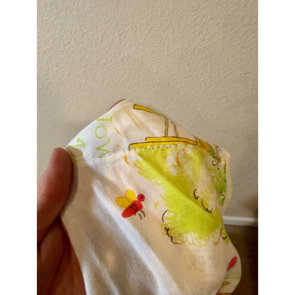 Vintage 1970s Sears Perma-Prest Winnie the Pooh Crib Sheet Disney Characters 70s - Picture 14 of 14